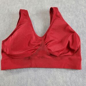 Wacoal Sports Bra Womens 38 Red Stretch Non-Padded Comfortable Full Coverage